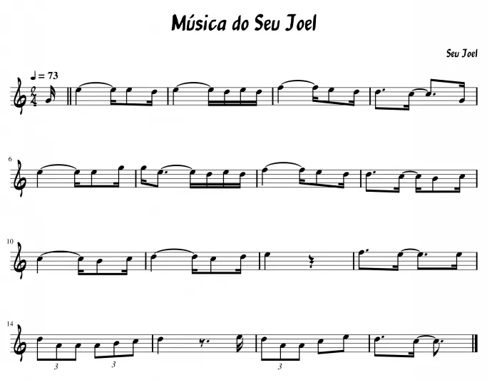 Exemplo de Partitura